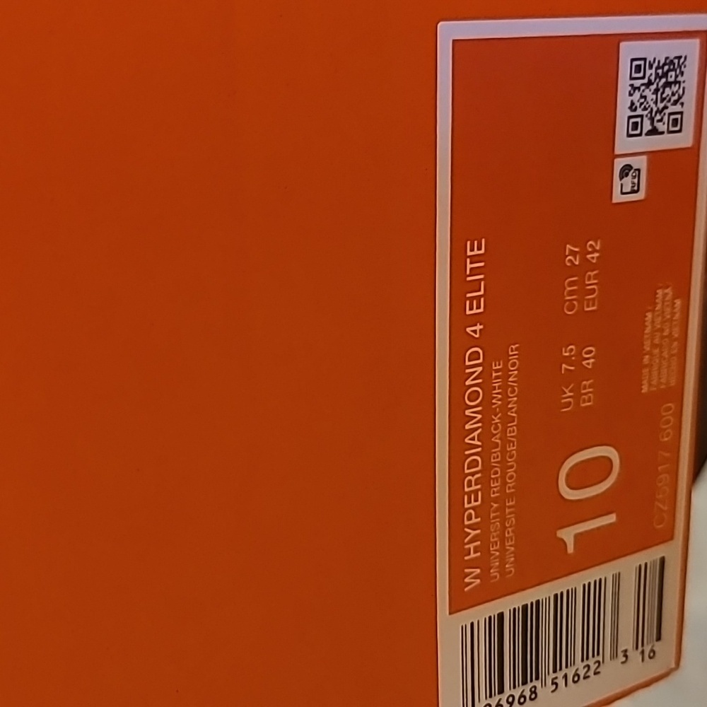 Nike Hyperdiamond 4 Elite Low Metal Softball Cleats Size 10 - Picture 4 of 5